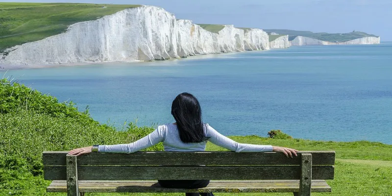 relax nature ocean woman monday