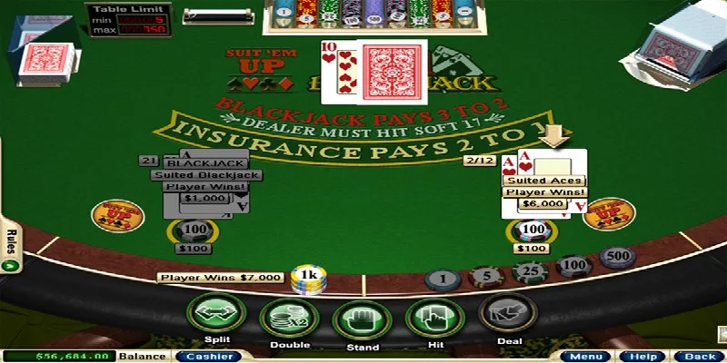 blackjack table games