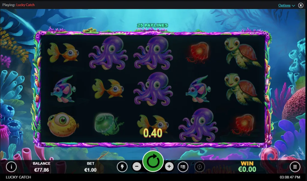 Lucky Catch slot at Casino Extreme