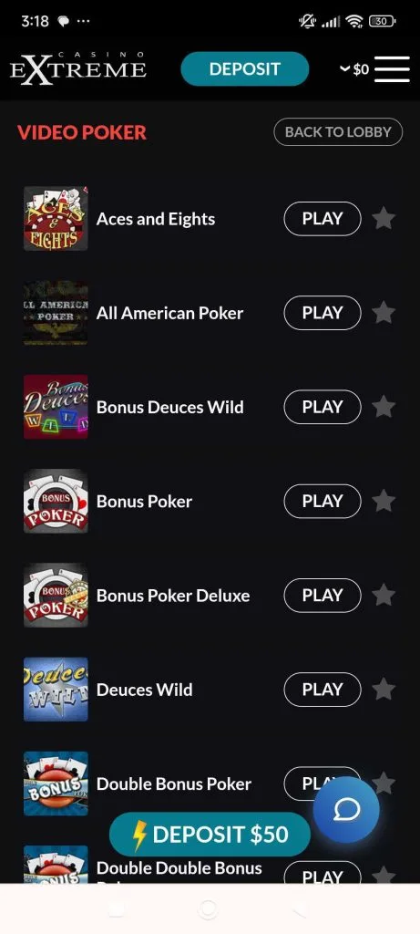 Casino Extreme Video Poker 