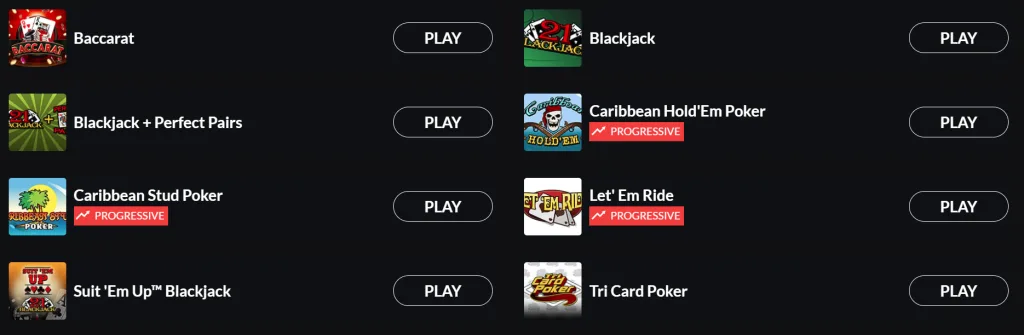 Crypto Table Games