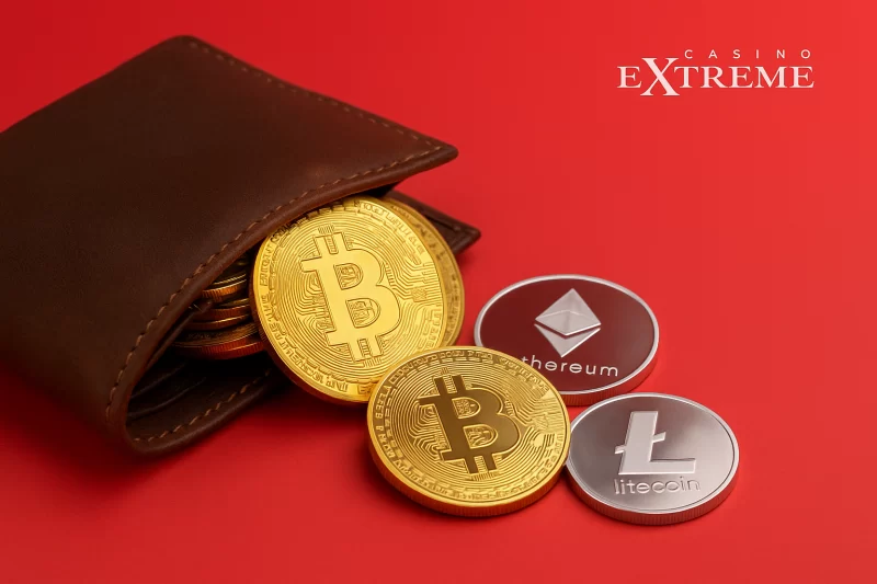 Cryptocurrency Wallet and Coins Display