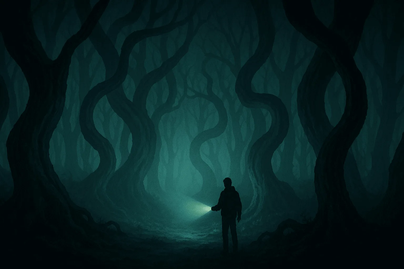 a spooky forest